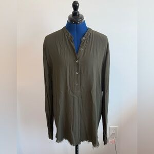 Raquel Allegra Olive Green Tunic Top